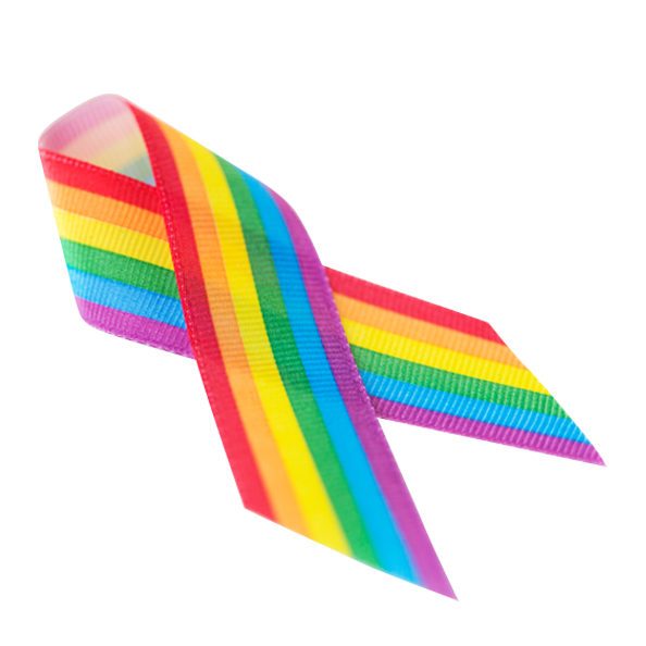 Ruban représentant la communauté LGBTQ2S+